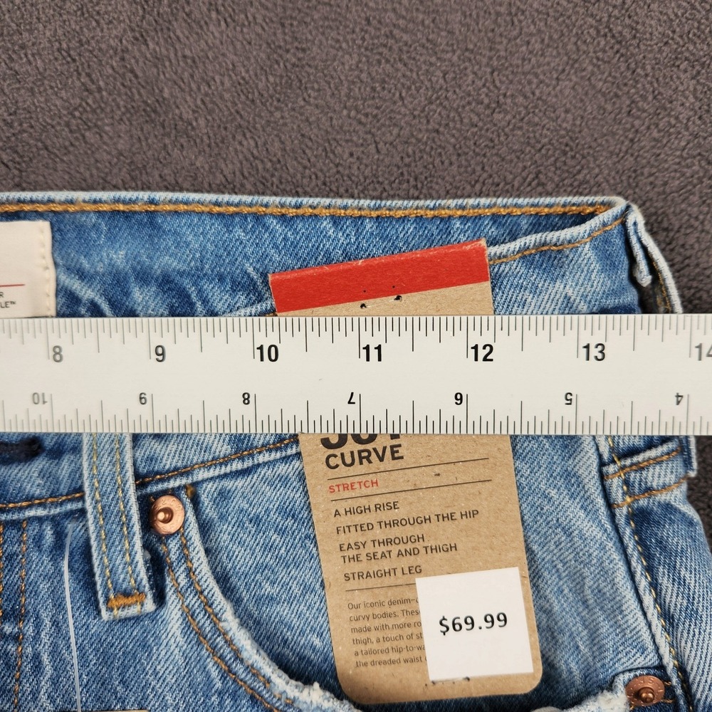 Levis 501 Curve Jeans Womens 27x30 Light Wash Straight Leg High Rise Denim NEW - Picture 7 of 9